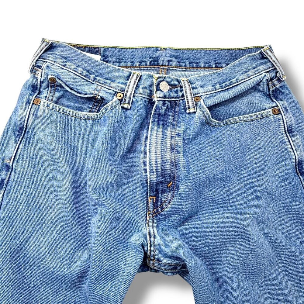 Levi's 505 Men's 31x30 Light Wash Straight Leg Jeans Regular Fit Denim Red Tab C
